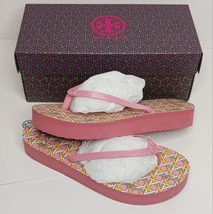 Tory Burch Pink Geometric Platform Sandals